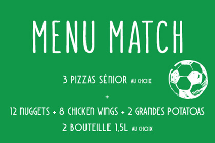 livraison MENUS MATCH  